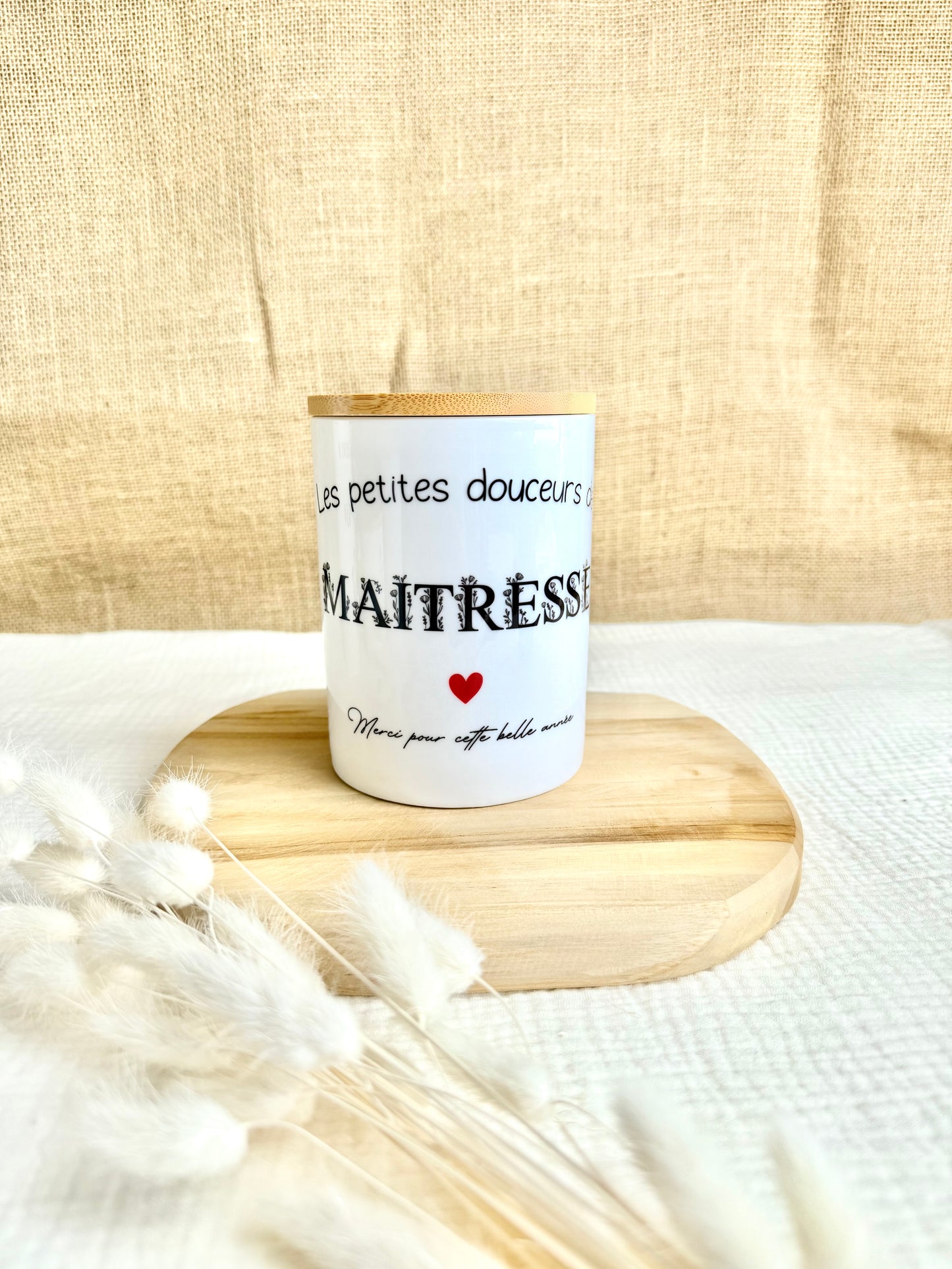 Pot à biscuit Maîtresse fleuris