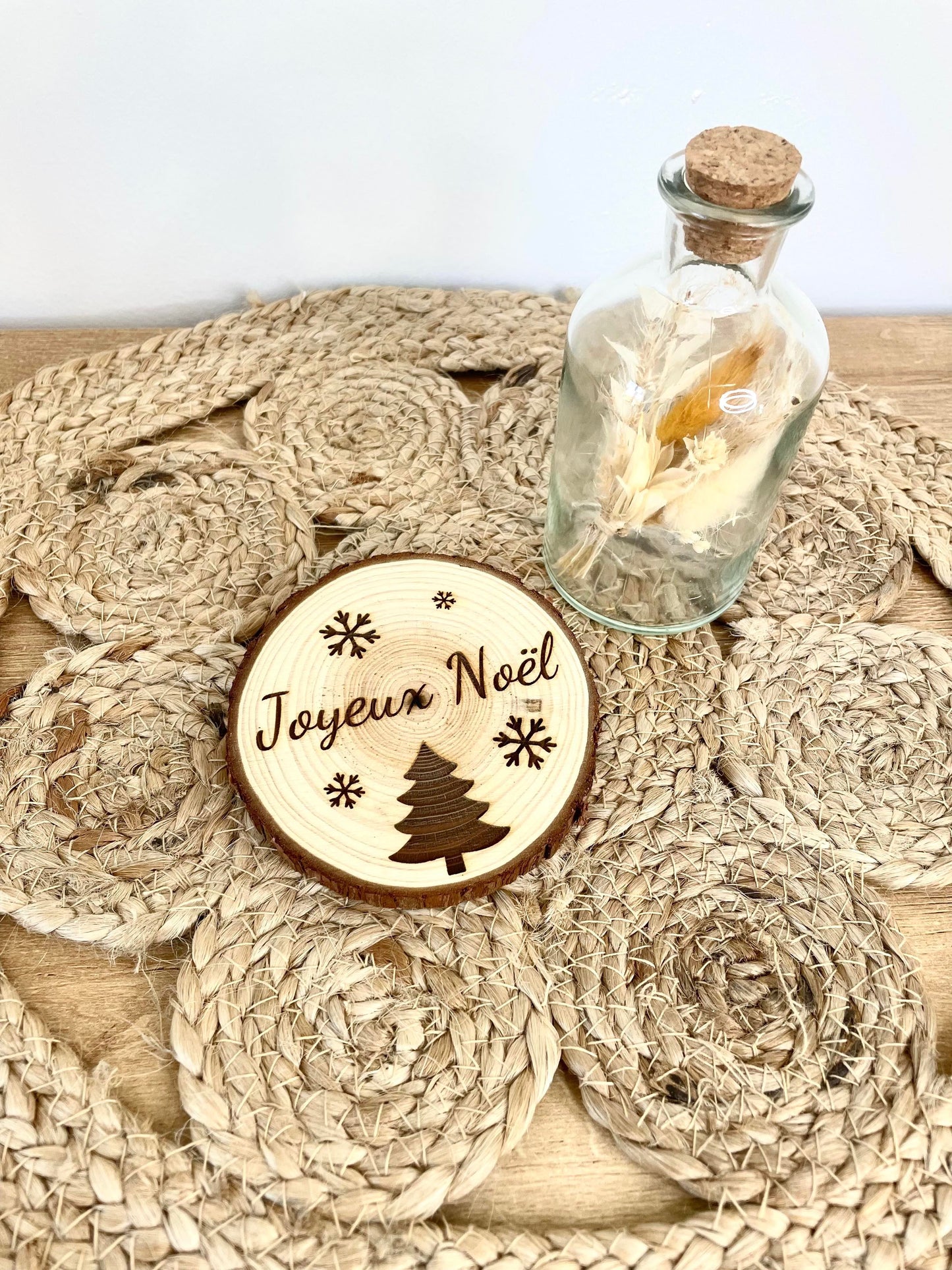 Rondins de bois Joyeux Noël