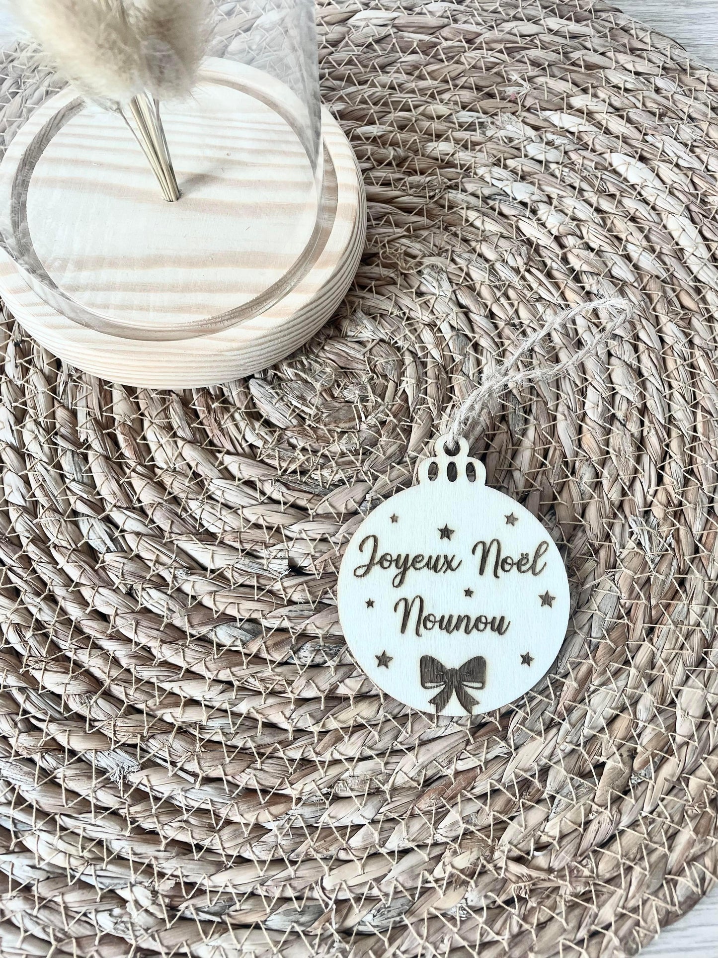 Boule de Noël bois Nounou