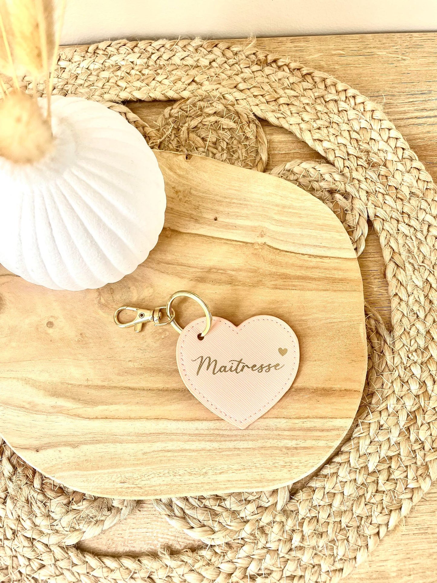 Porte clé simili coeur Maîtresse