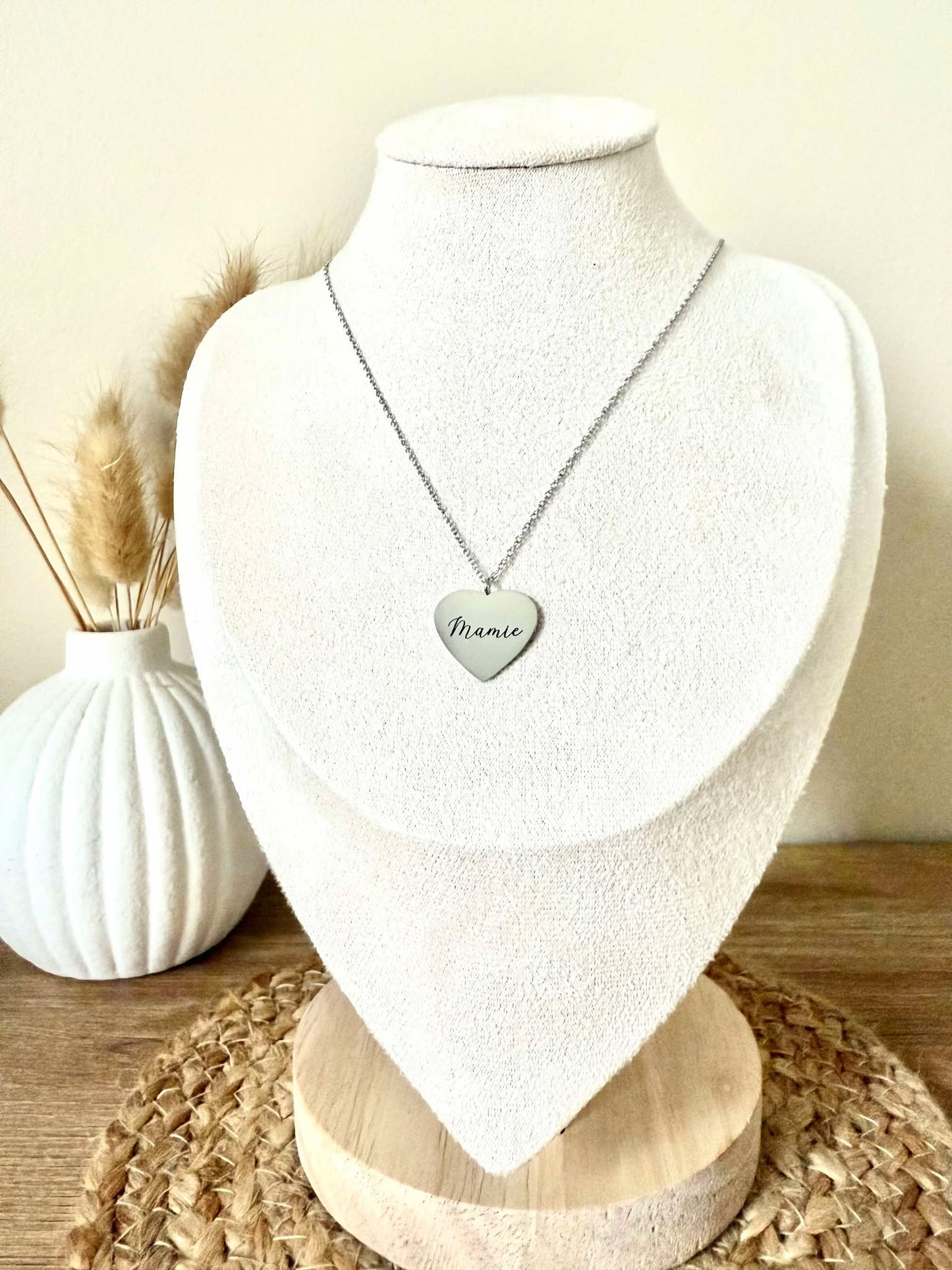 Collier coeur "Mamie"