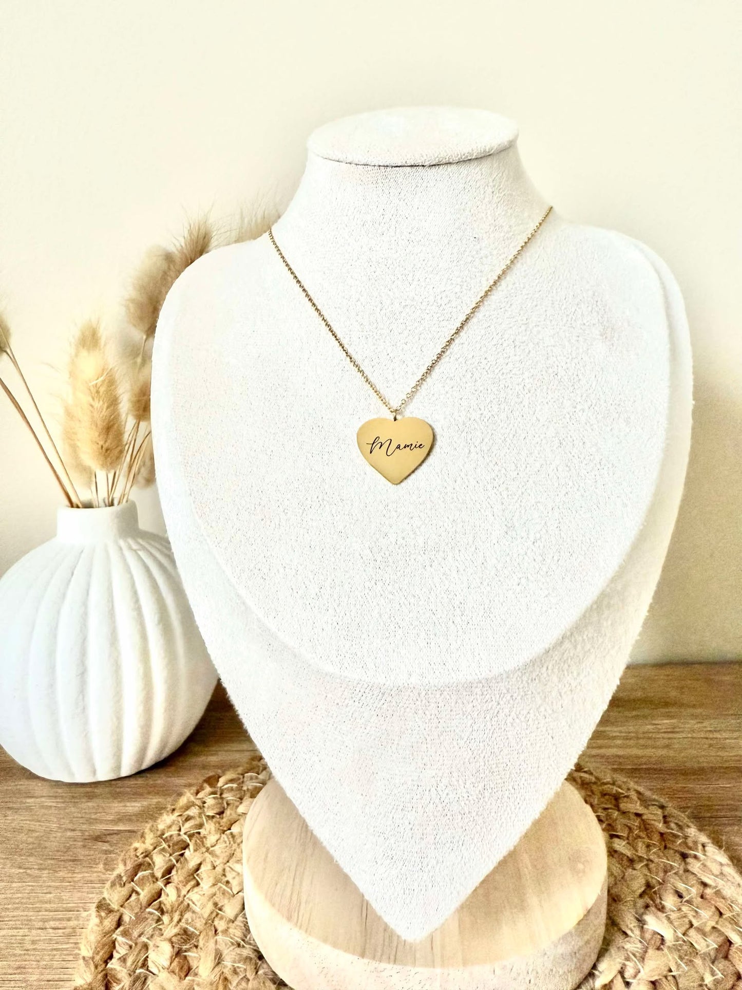 Collier coeur "Mamie"