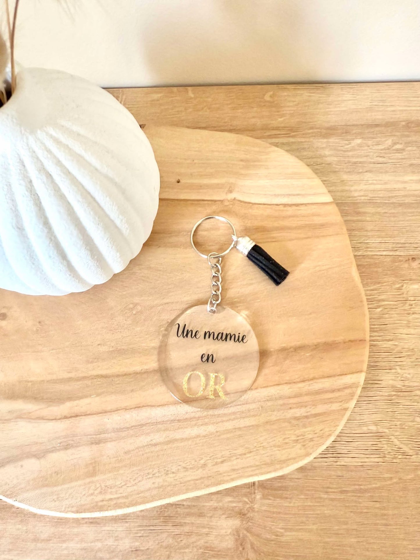 Porte clé Mamie en Or