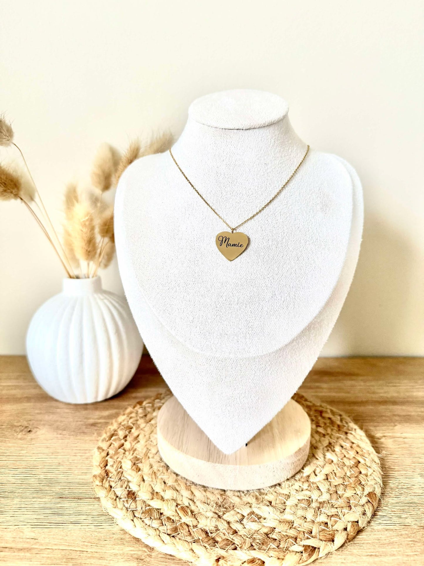 Collier coeur "Mamie"