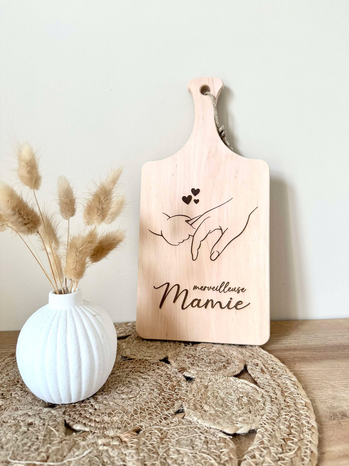 Planche à découper merveilleuse Mamie, mains