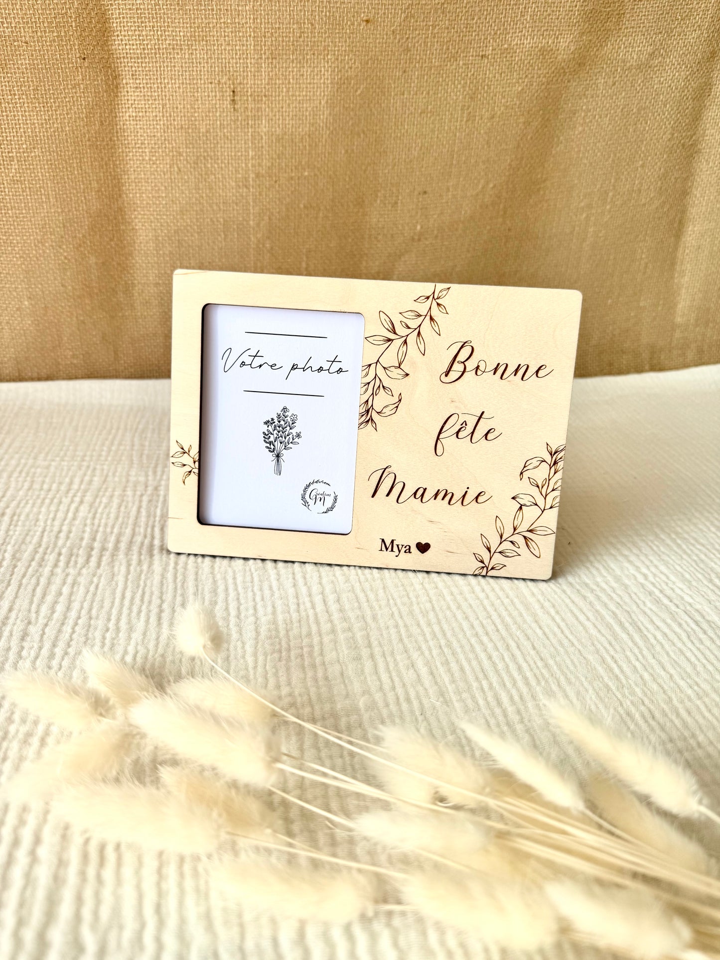 Cadre en bois Bonne fête Mamie