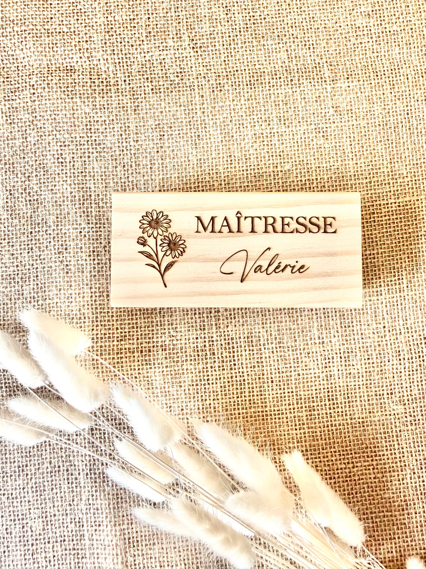 Tampon effaceur tableau Maîtresse + Prénom