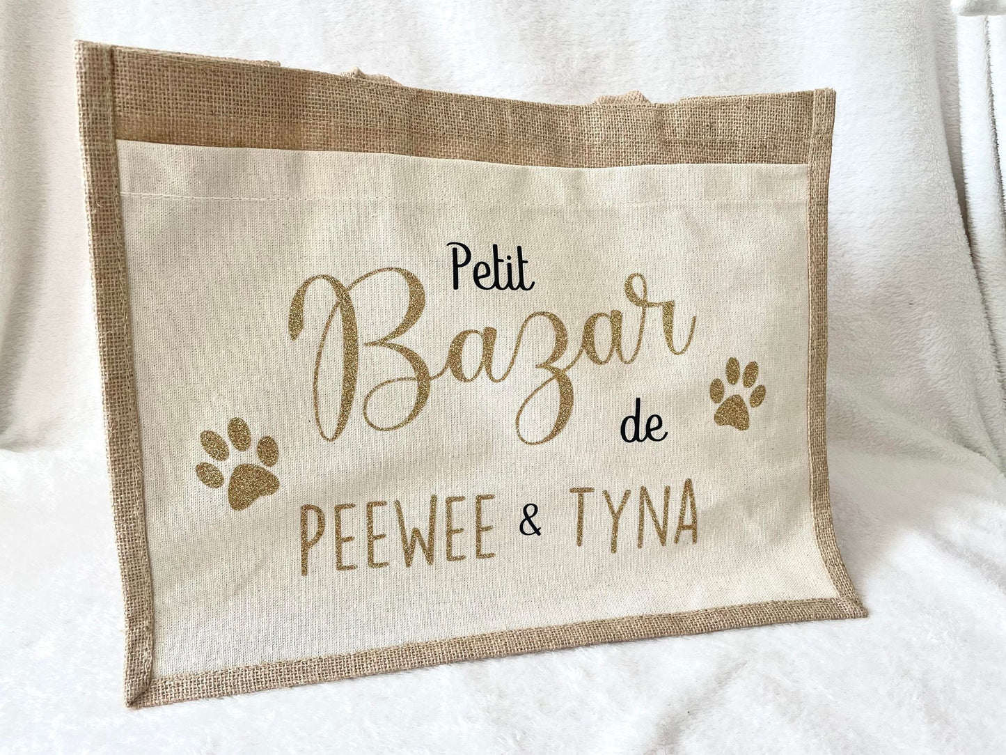 Grand sac en toile de jute Petit Bazar