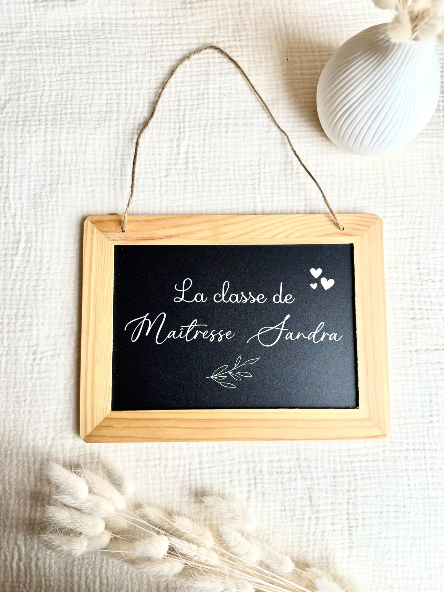 Ardoise à suspendre maîtresse