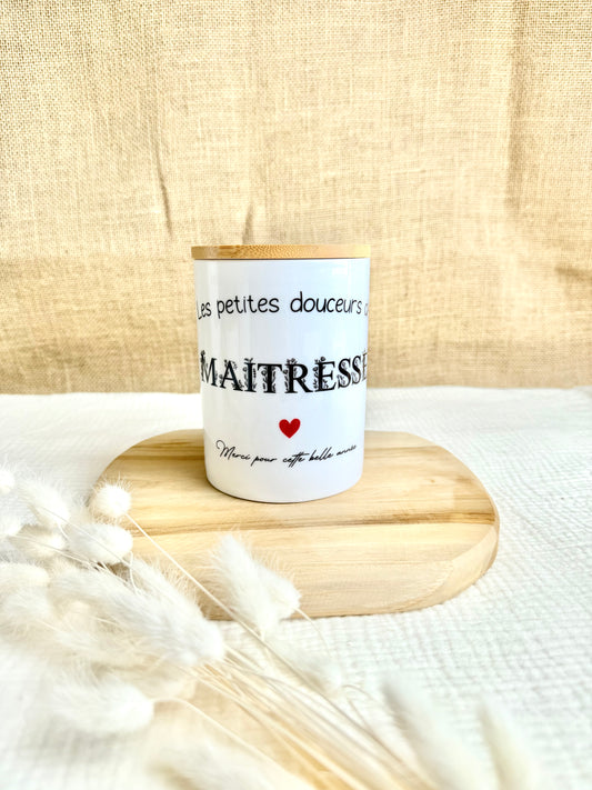 Pot à biscuit Maîtresse fleuris