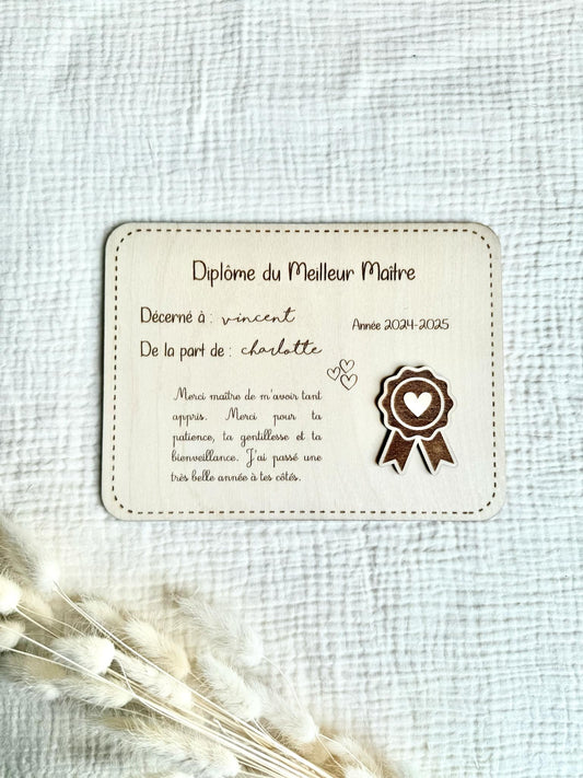 Diplôme du Meilleur Maître