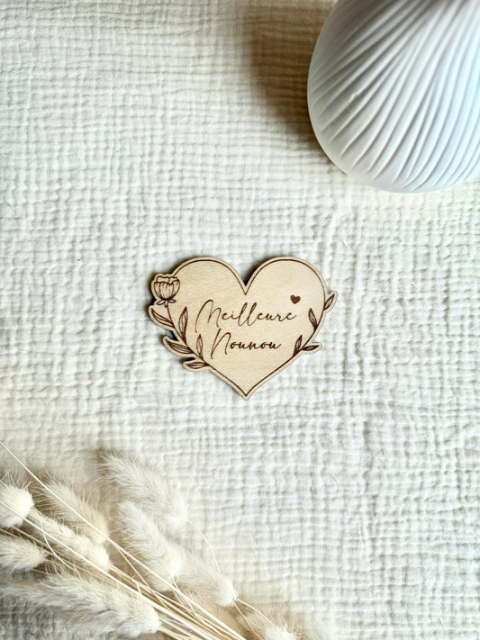 Magnet bois Meilleure Nounou