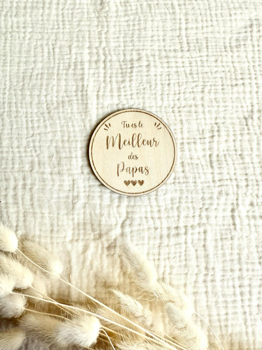 Magnet bois Papa