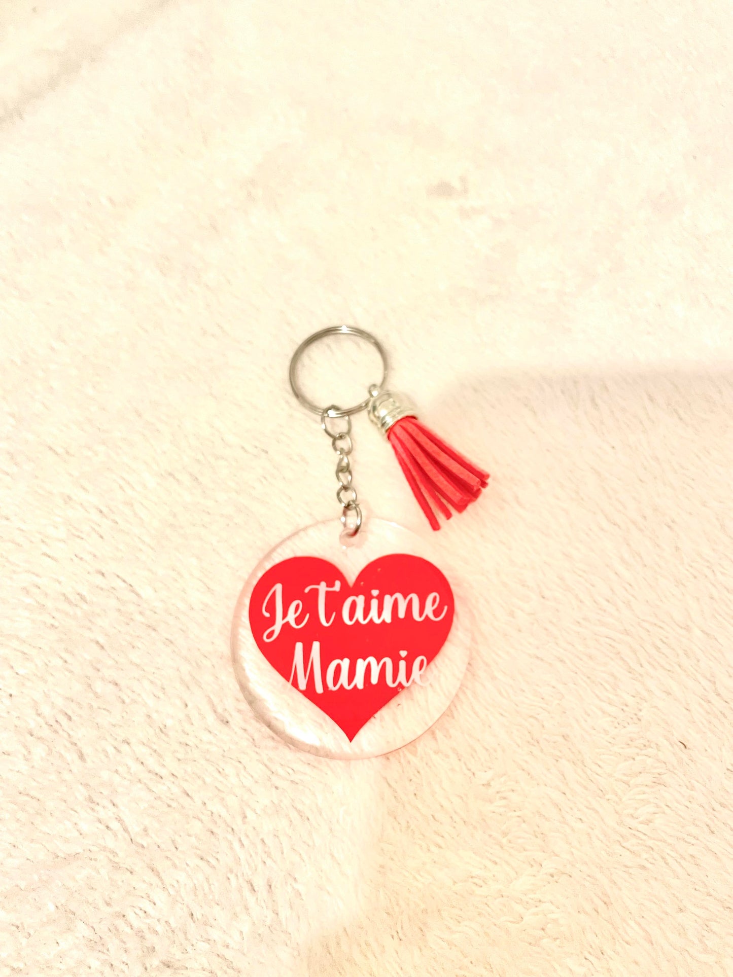 Porte clé Je t'aime Mamie