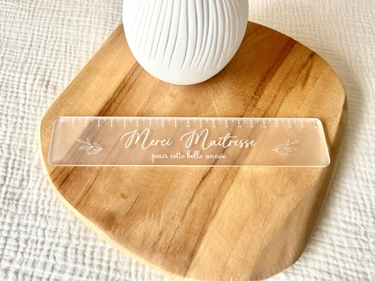 Règle plexi givré Merci Maîtresse