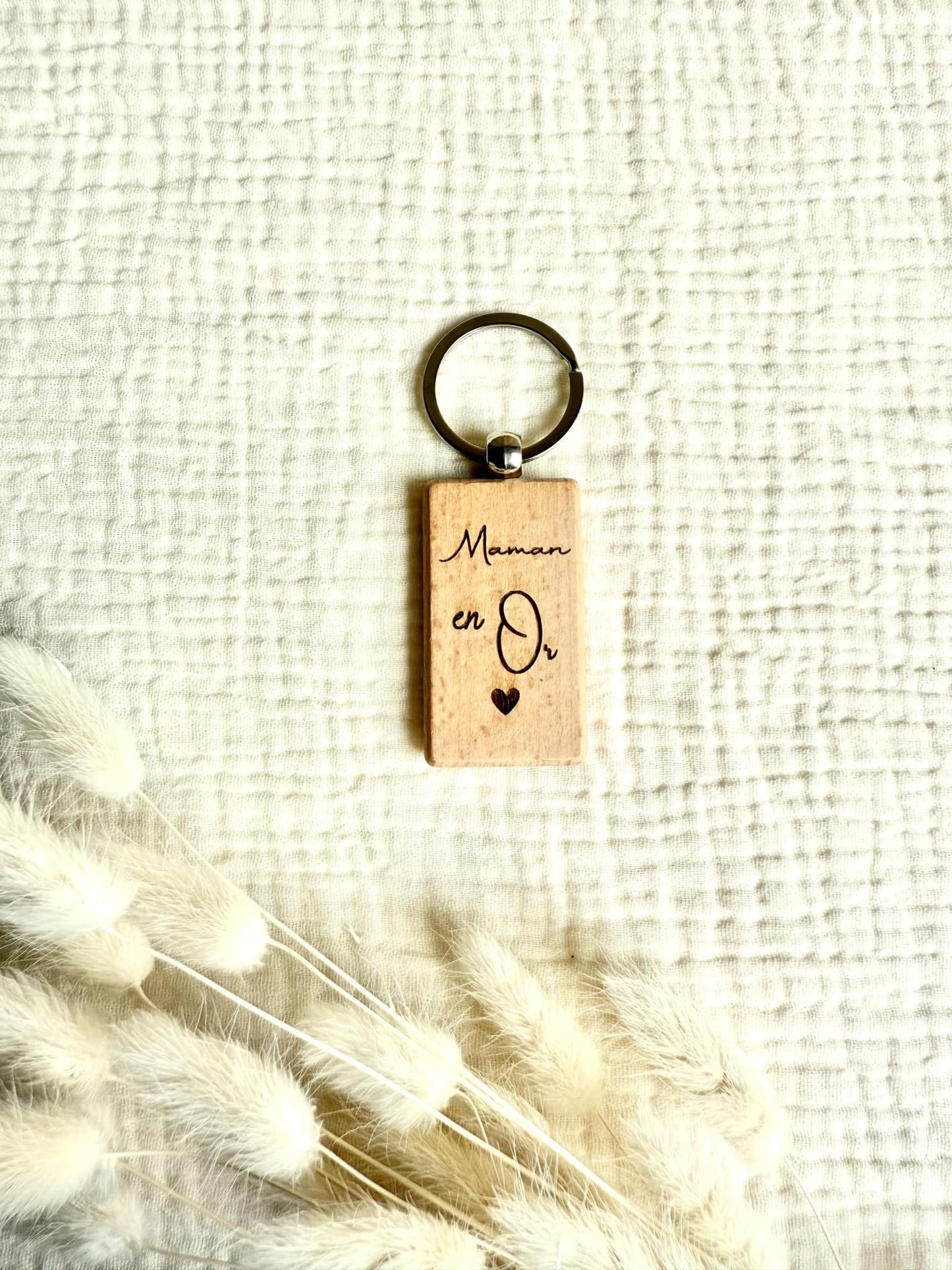 Porte clé Maman en Or