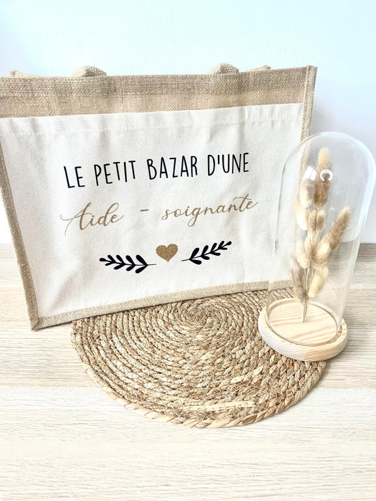 Grand sac jute Aide Soignante