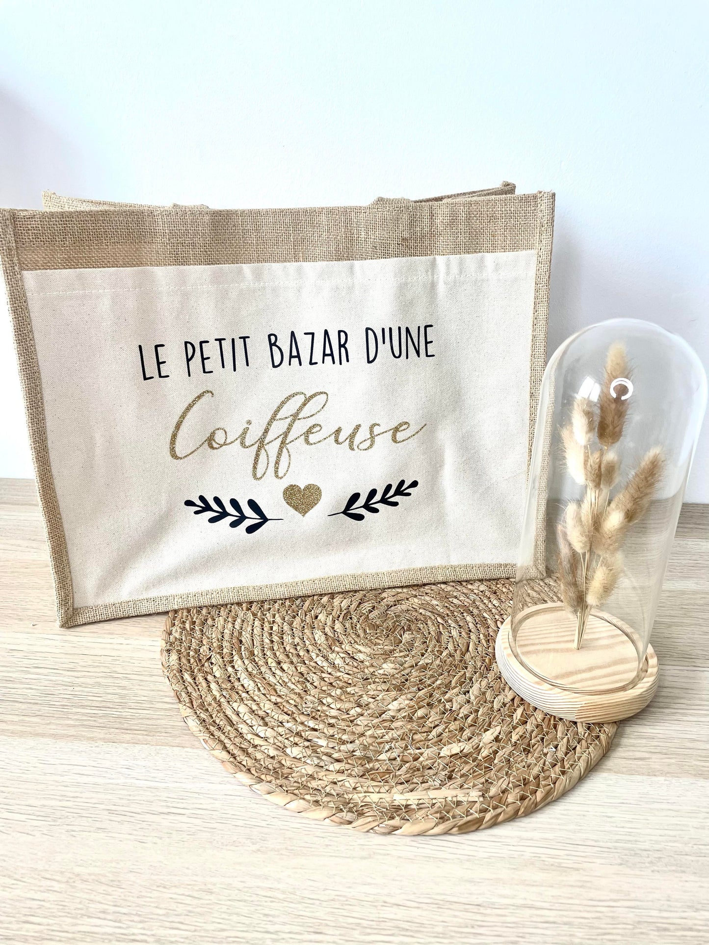 Grand sac jute Coiffeuse