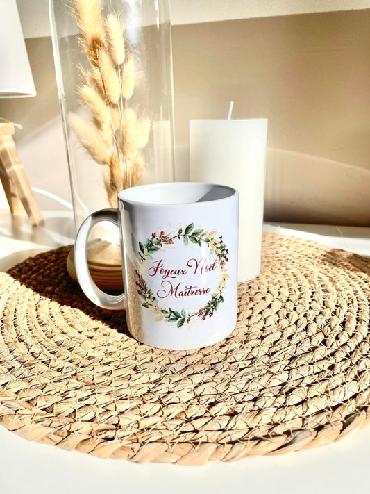 Mug Joyeux Noël maîtresse