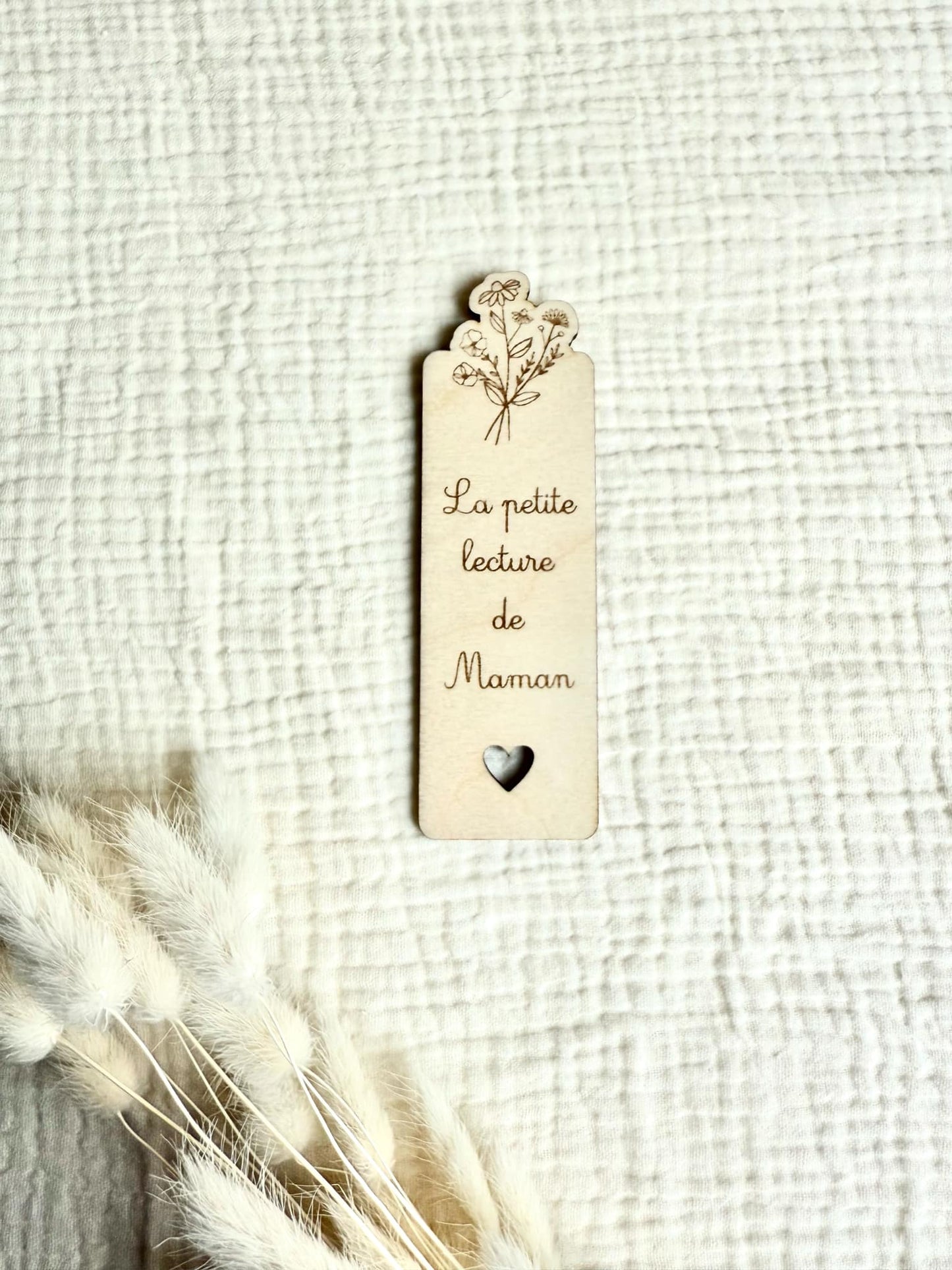Marque page bois Maman