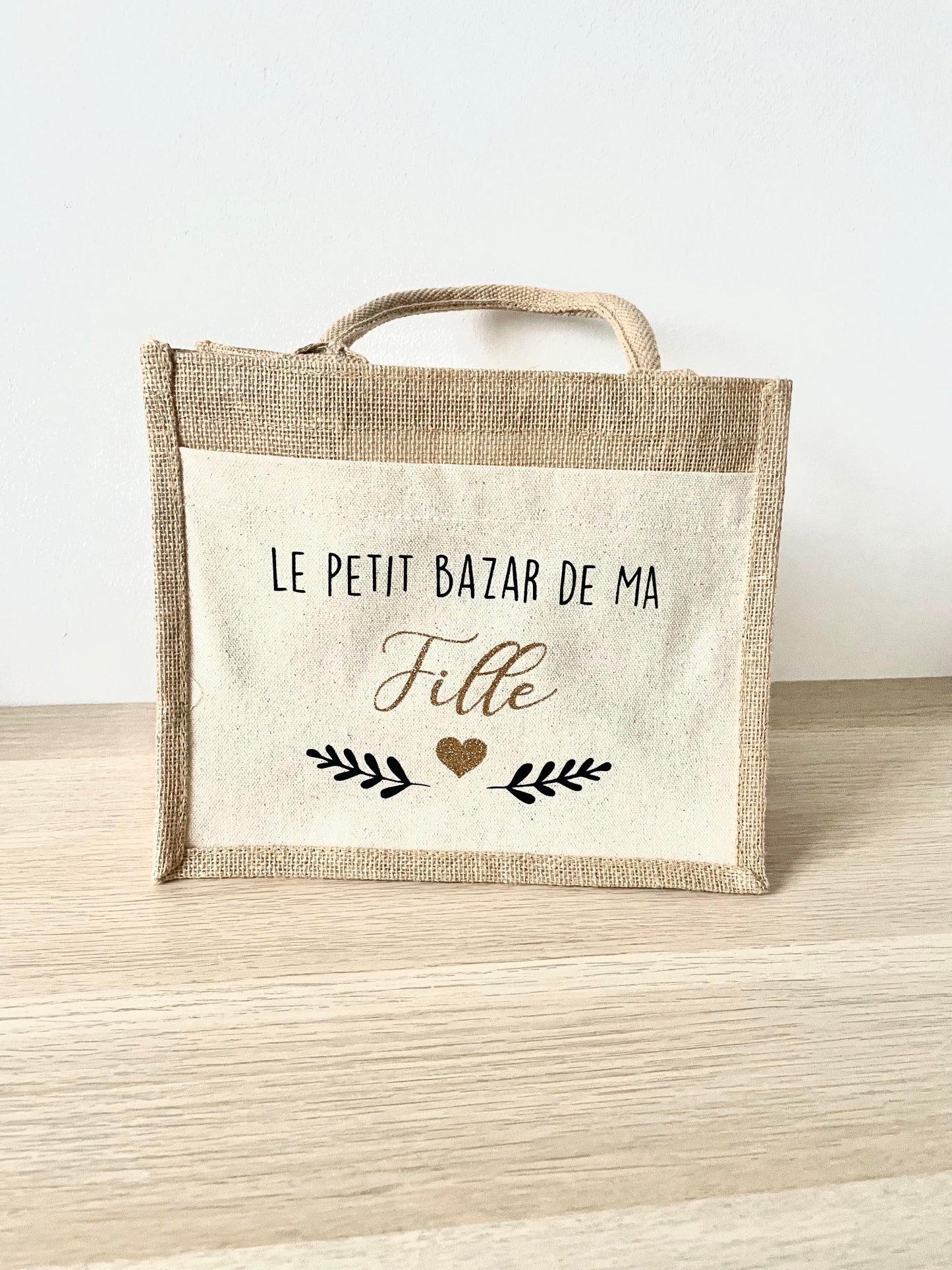 Petit sac Jute Bazar de ma Fille