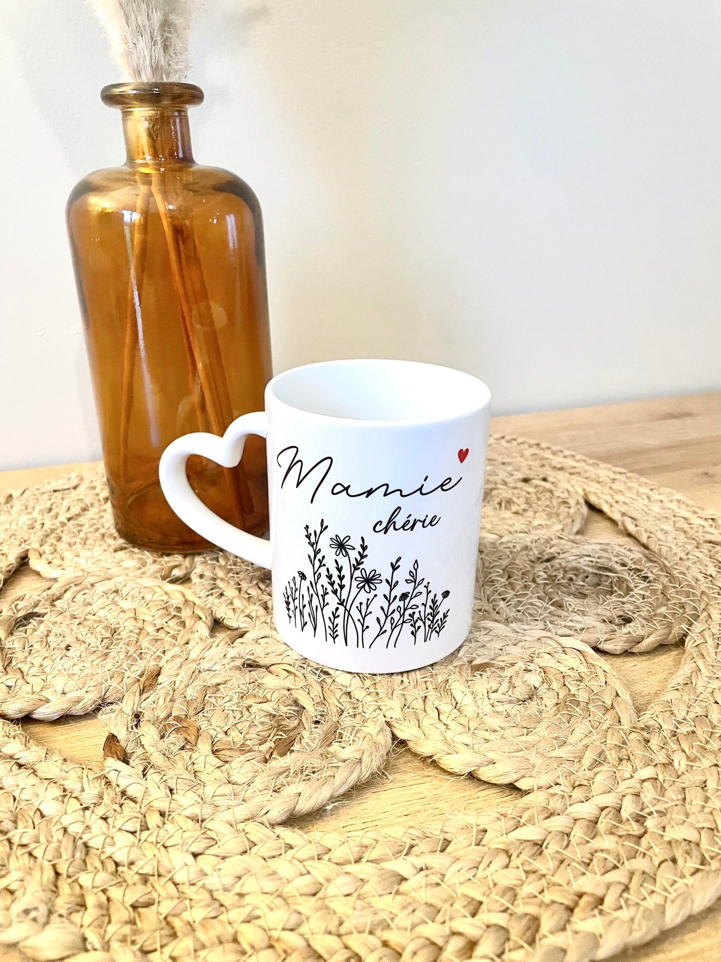 Mug Mamie chérie fleurs