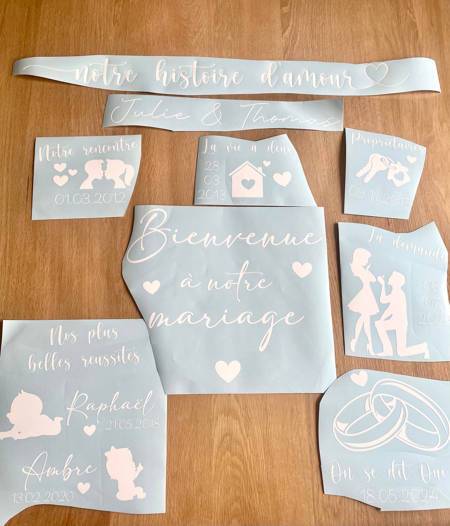 Stickers pour panneau de mariage