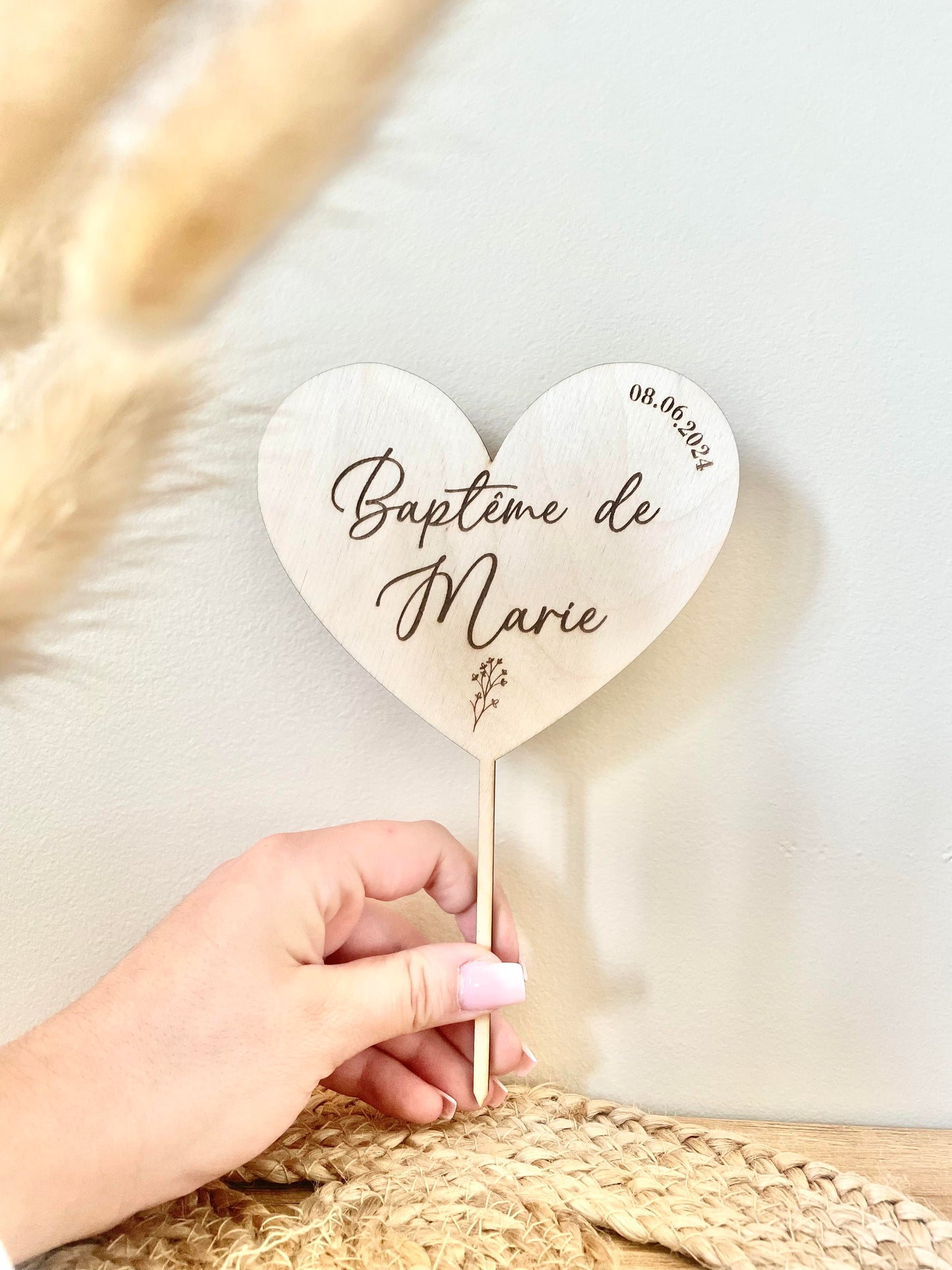 Cake topper Coeur