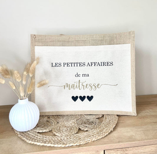 Grand sac en toile de jute Maîtresse