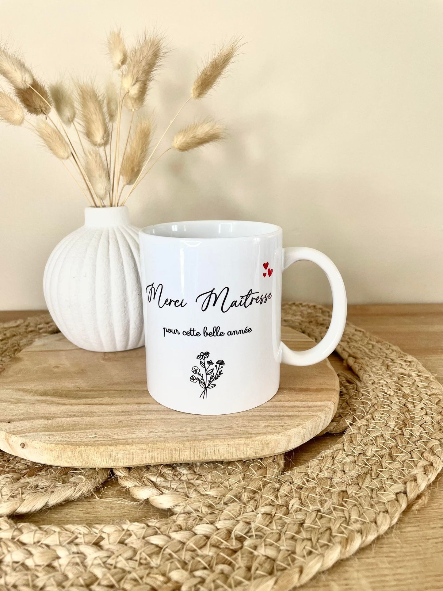 Mug Merci Maîtresse Bouquet de fleurs