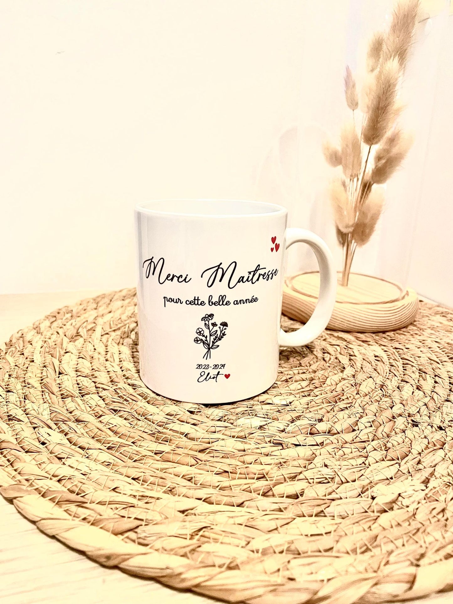 Mug Merci Maîtresse Bouquet de fleurs