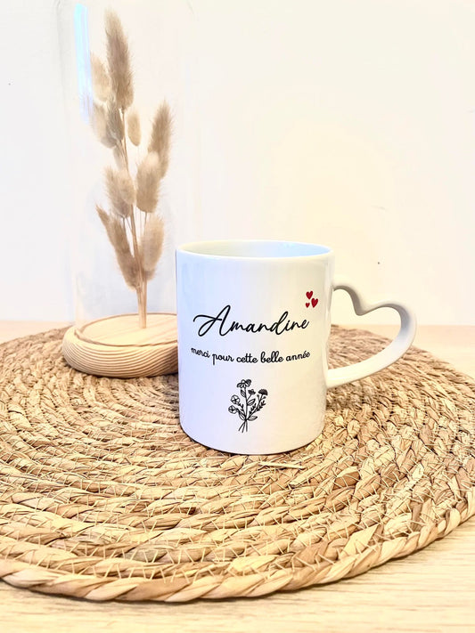 Mug prénom + Merci