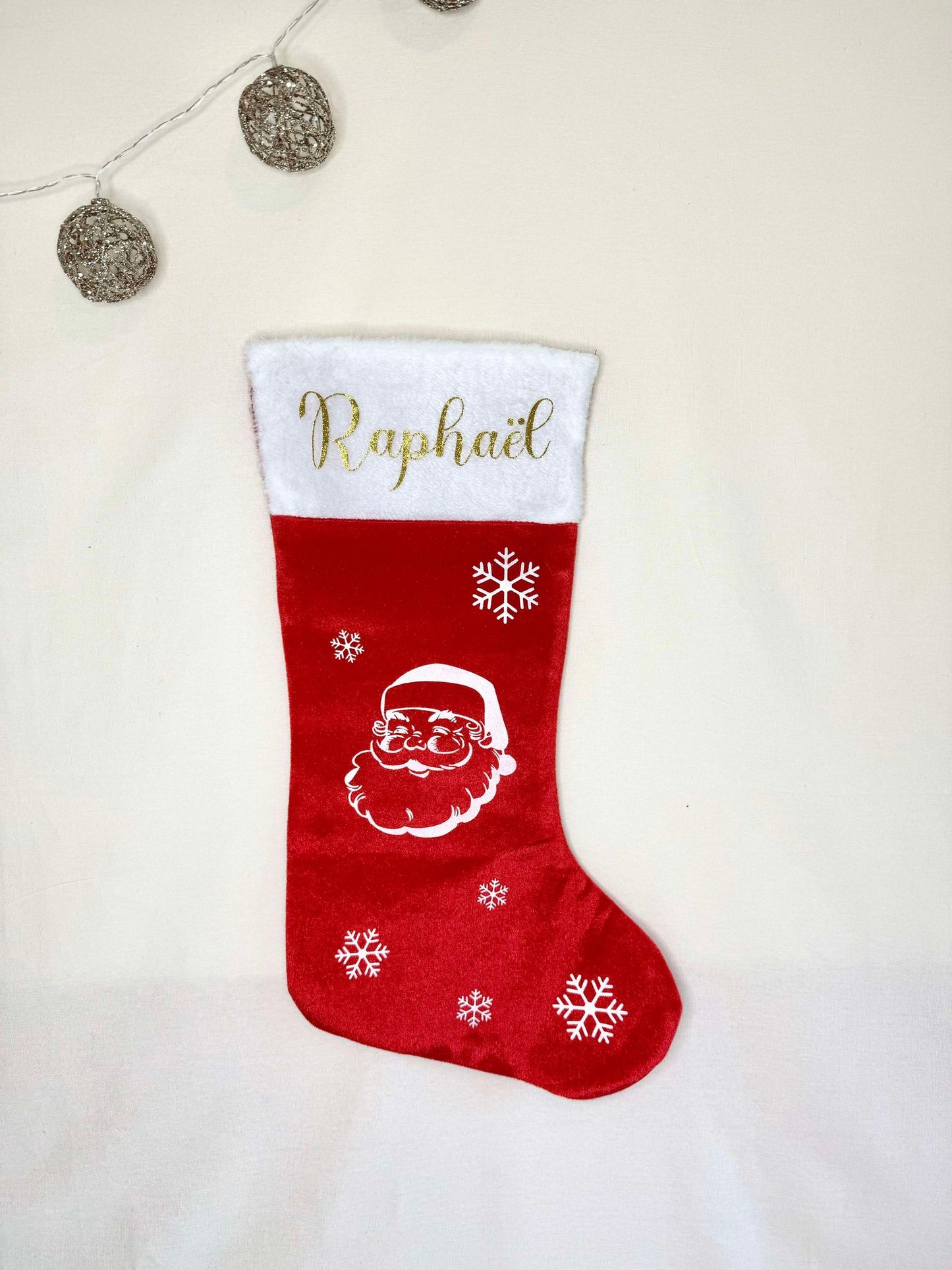 Chaussette de Noël tête du père Noël