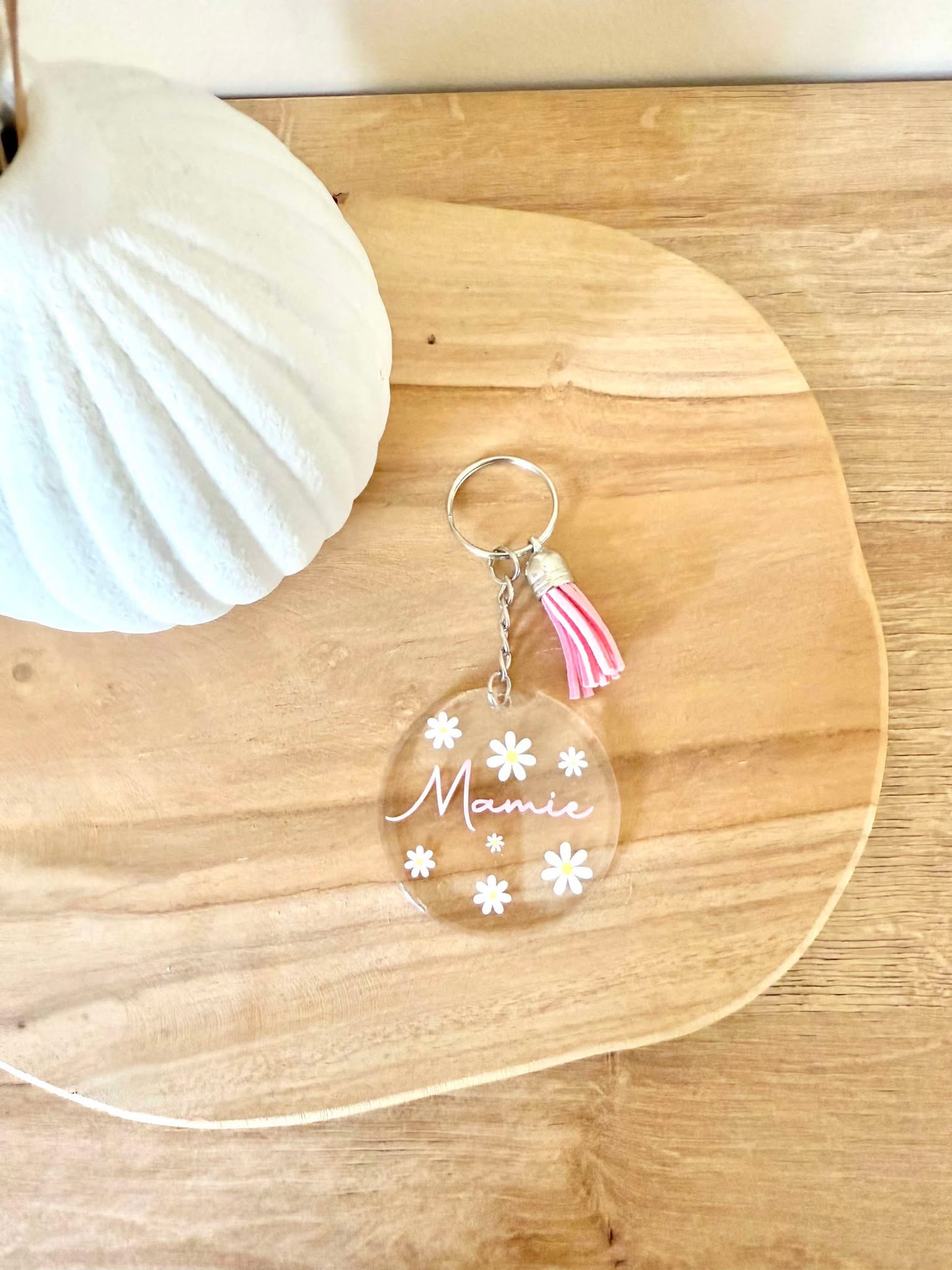 Porte clé Mamie pâquerettes