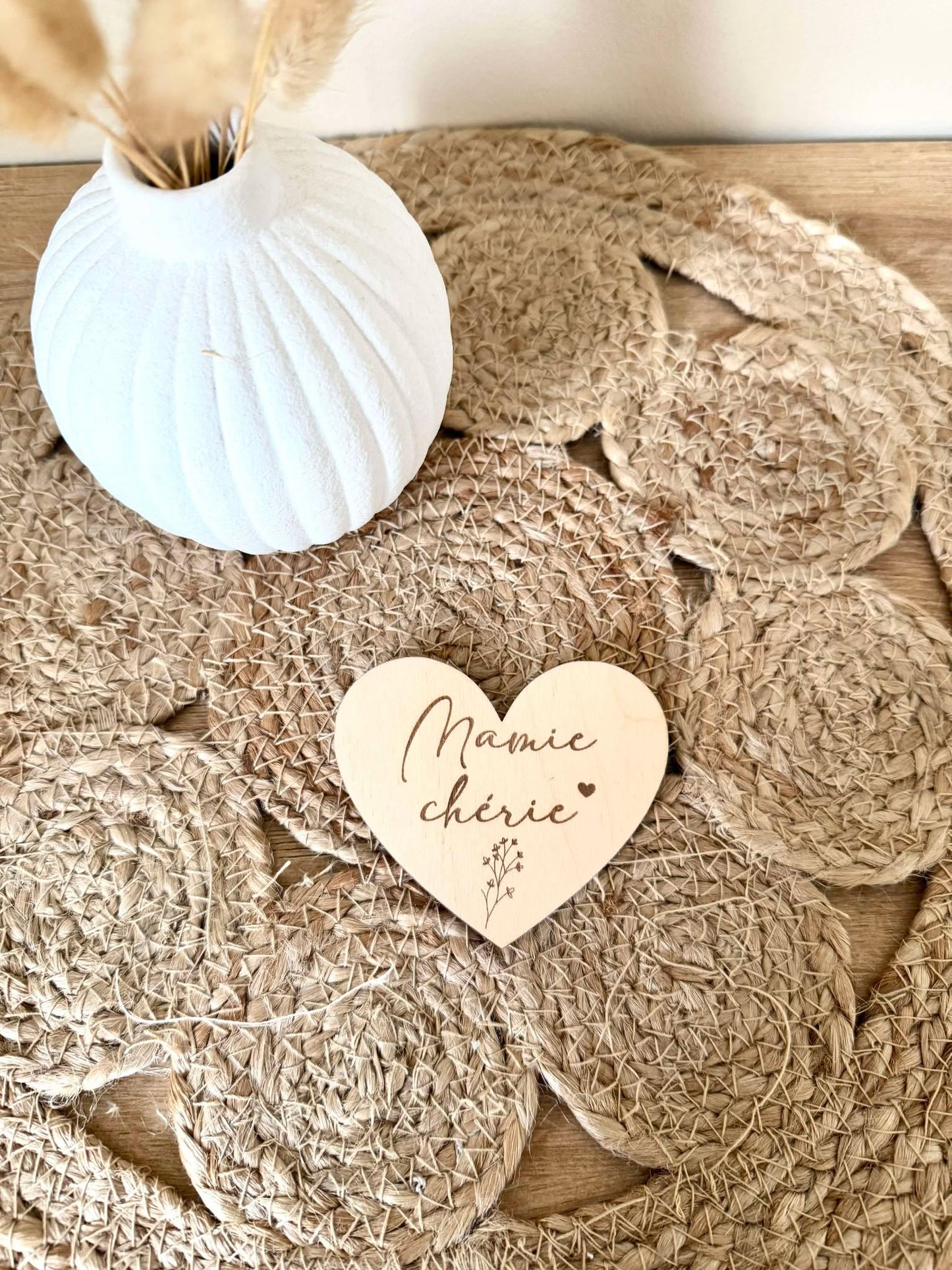 Magnet bois Mamie Chérie