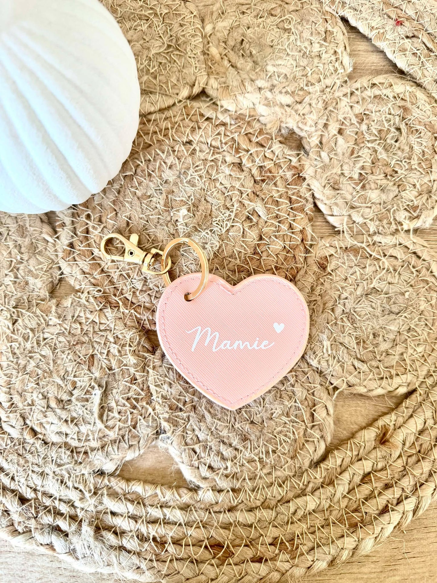 Porte clé coeur simili Mamie
