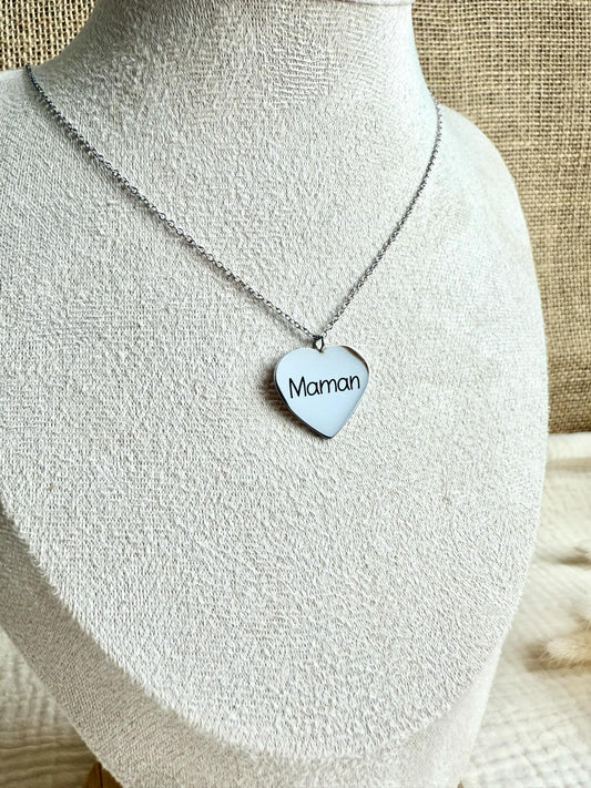 Collier coeur "Maman"