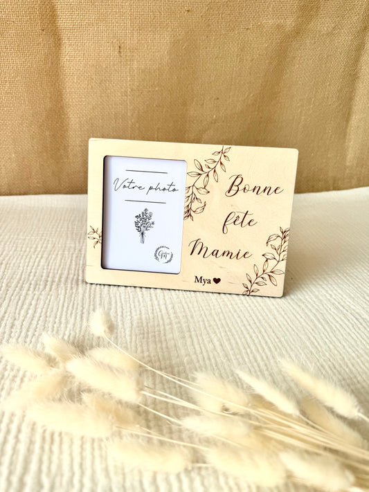 Cadre en bois Bonne fête Mamie