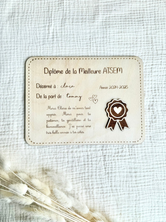 Diplôme de la Meilleure ATSEM