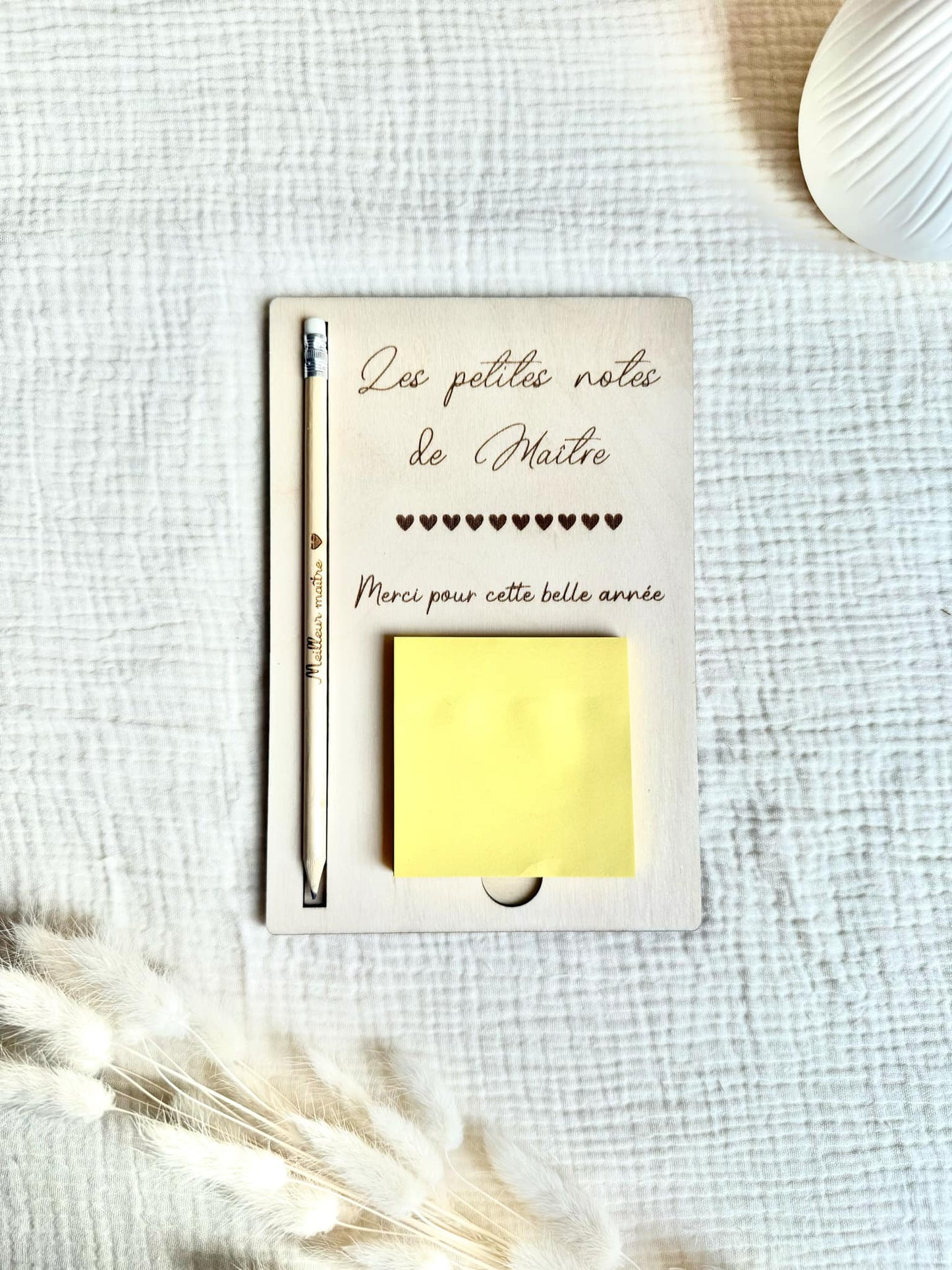 Support à post-it "Les petites notes de Maître"