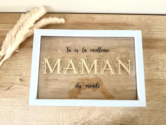 Cadre Maman fleuris
