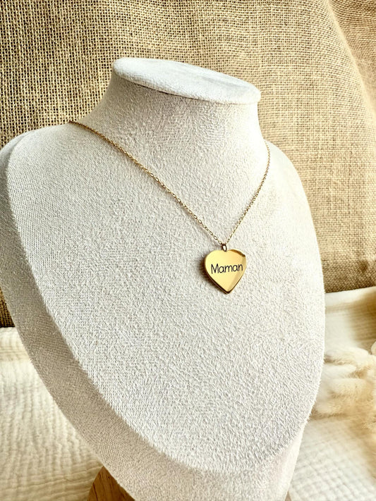 Collier coeur "Maman"