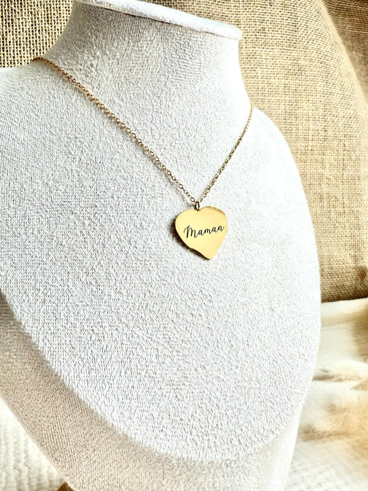Collier coeur "Maman"