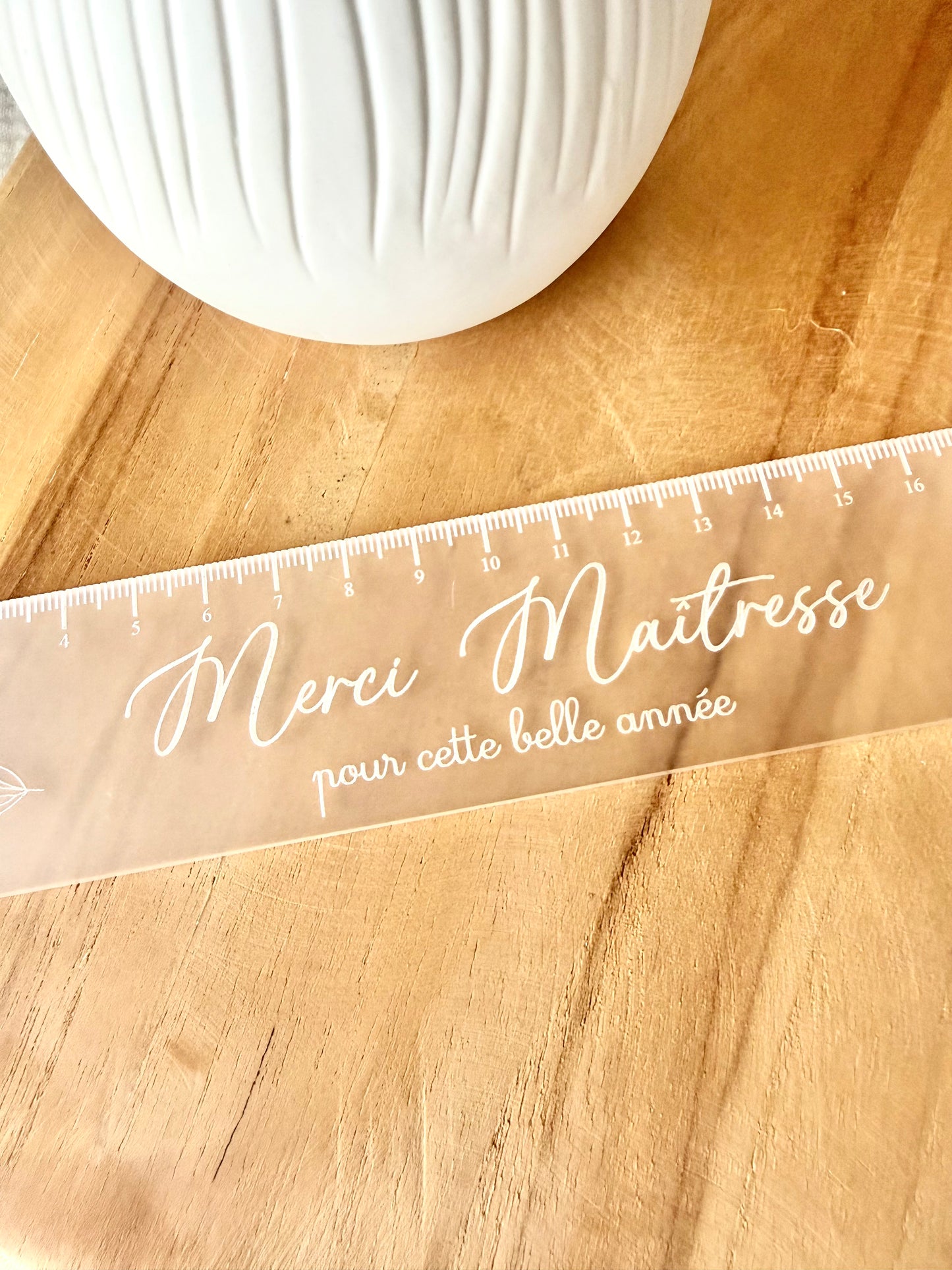Règle plexi givré Merci Maîtresse