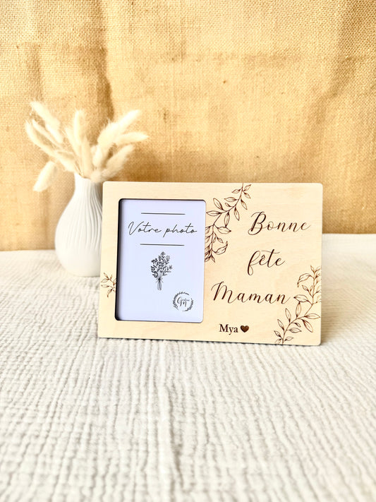 Cadre en bois Bonne fête Maman