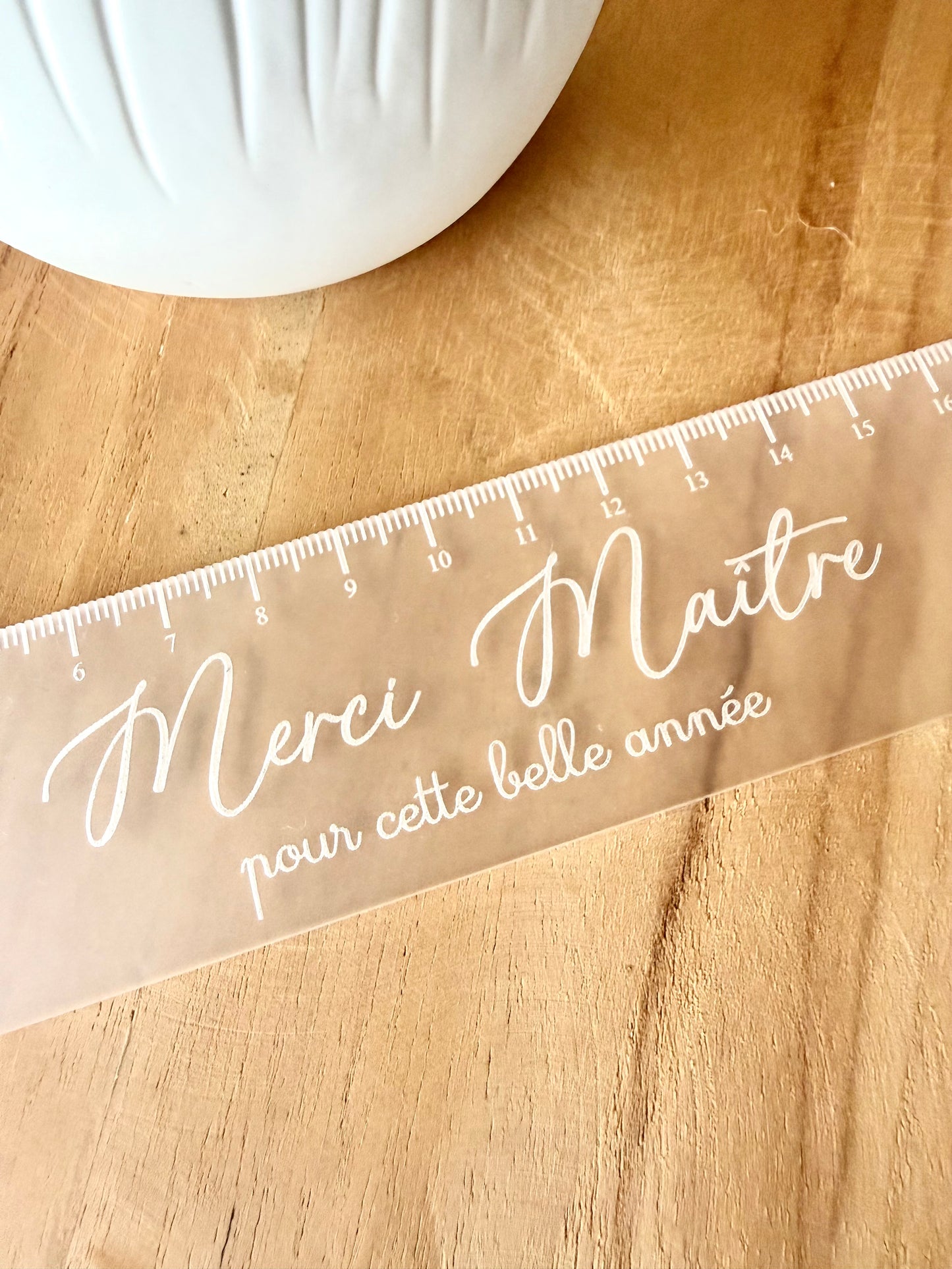 Règle plexi givré Merci Maître