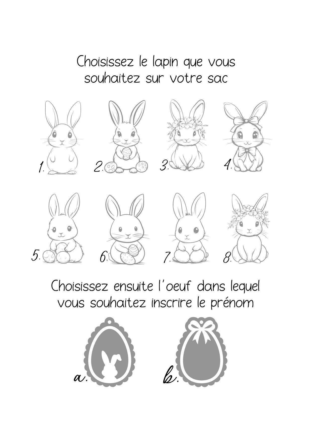 Petit sac en toile de jute de Pâques