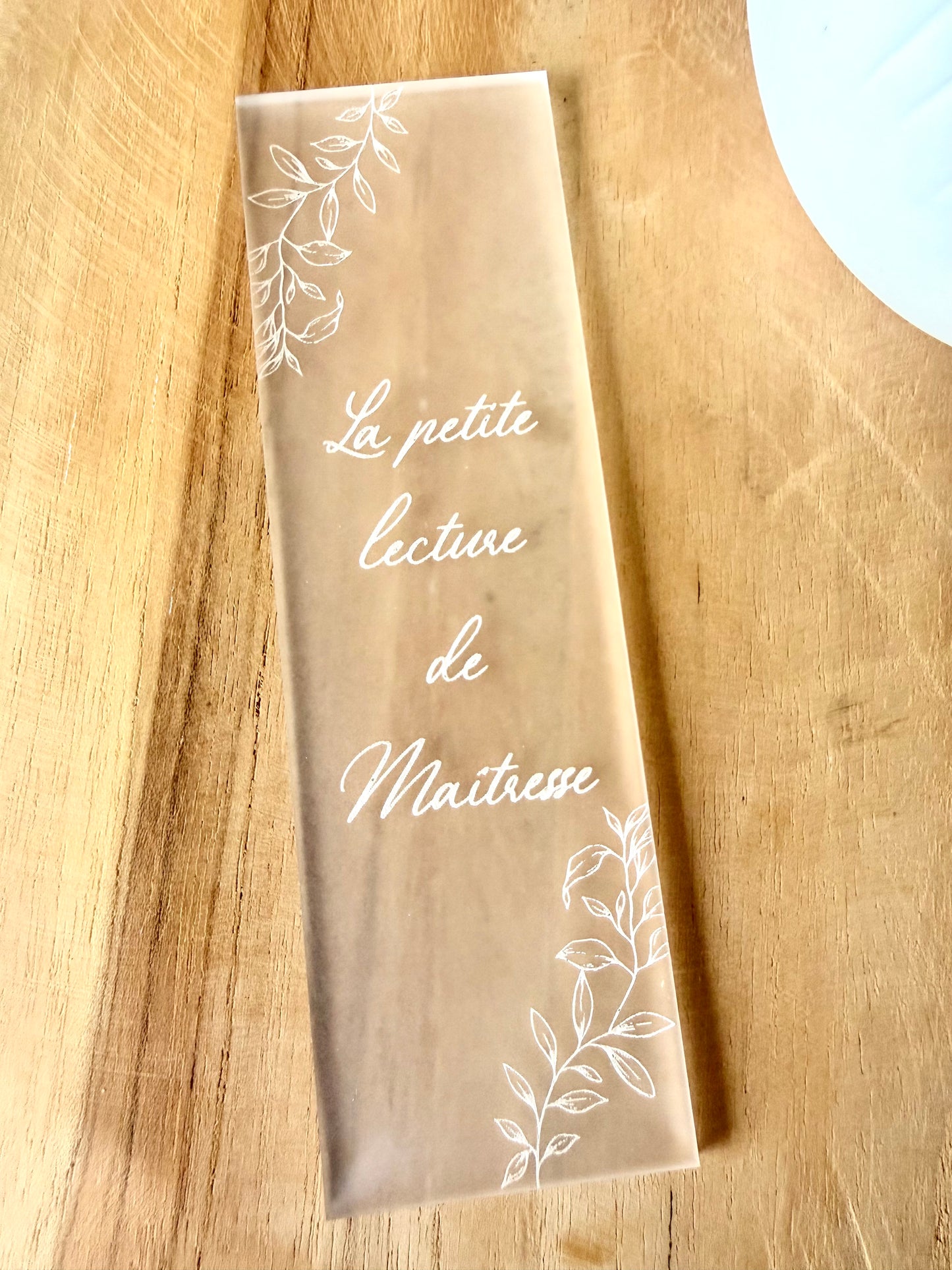 Marque page givré Maîtresse
