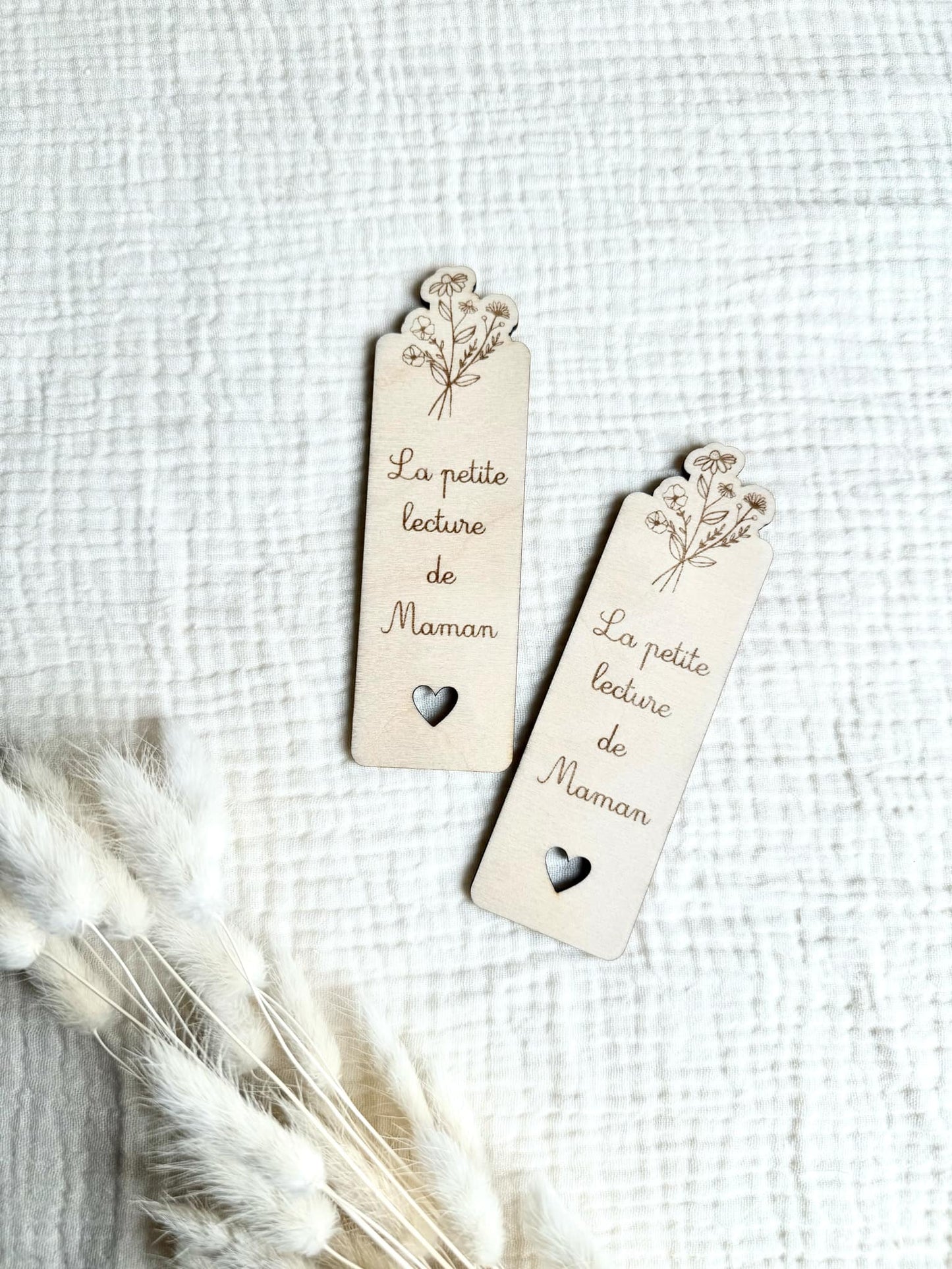 Marque page bois Maman