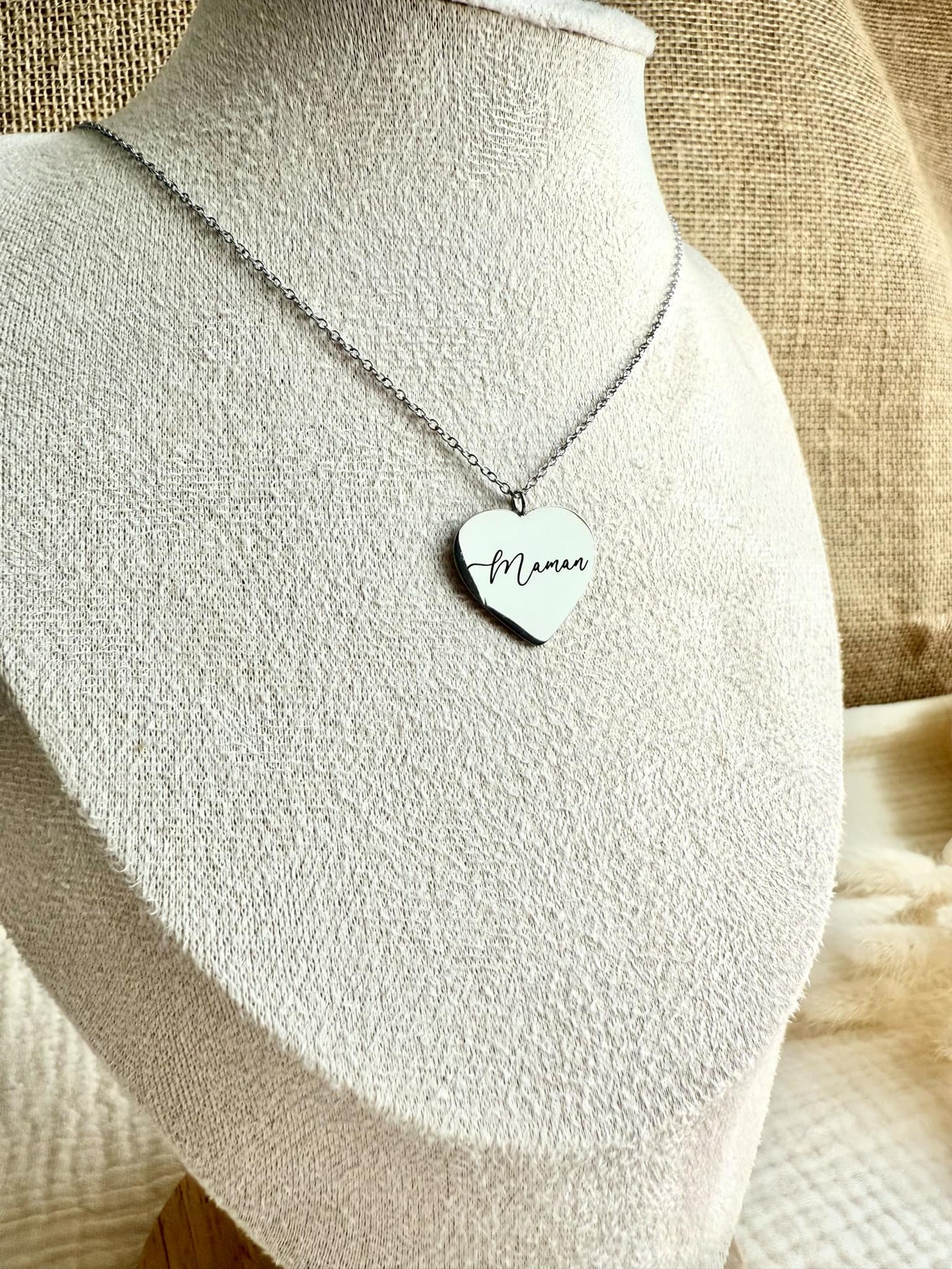 Collier coeur "Maman"